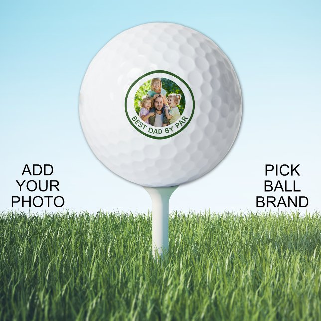 Custom Photo Best Dad By Par Golf Balls (Creator Uploaded)