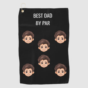Custom Photo Best Dad By Par Personalised Baby Golf Towel