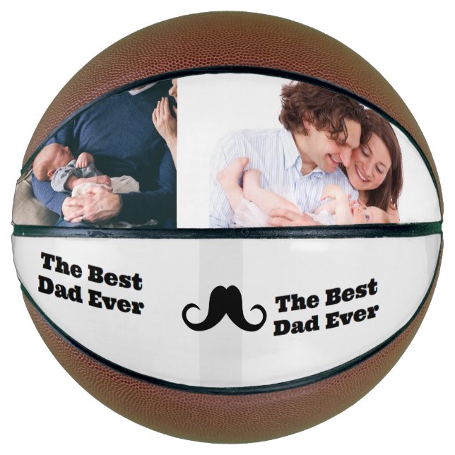 Custom photo best dad ever basketball (Front)