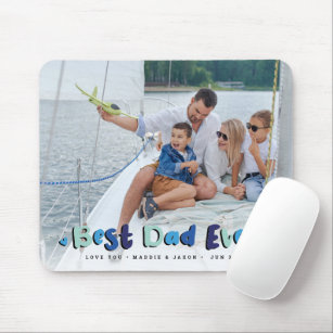 Custom Photo 'Best Dad Ever' Keepsake Mouse Pad