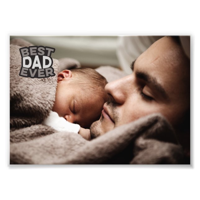 Custom Photo BEST DAD EVER Print (Front)