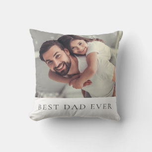 Custom Photo Best Dad Ever T-Shirt Cushion