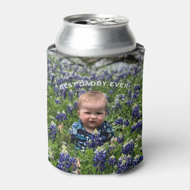 Custom Photo Best Daddy Father's Day Can Cooler (Can Front)