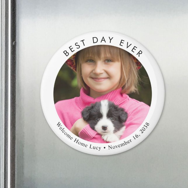 Custom Photo Best Day Ever Keepsake Magnet (Custom Photo Best Day Ever Keepsake Magnet)