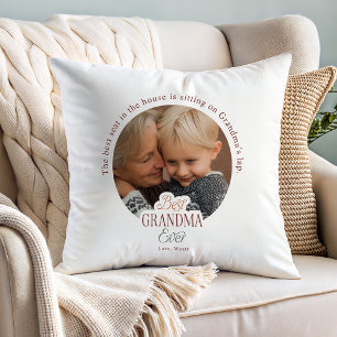 Custom Photo Best Grandma Ever Cushion