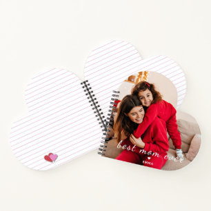 Custom Photo Best Mom Ever Cute Heart  Notebook