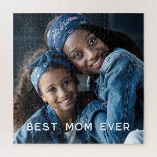 Custom Photo Best Mum Ever Jigsaw Puzzle