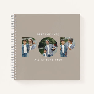Custom Photo “Best Pop Ever” beige modern Notebook