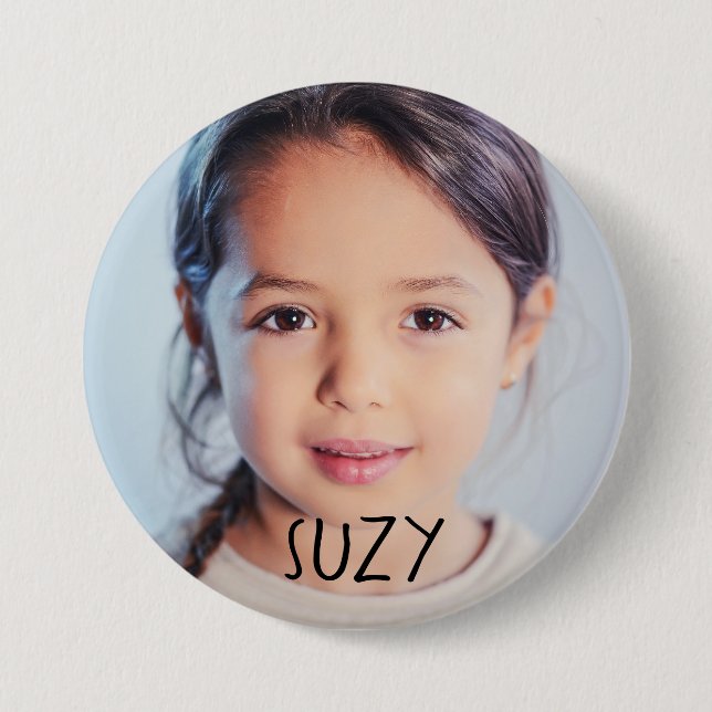 CUSTOM PHOTO BIG BUTTON WITH NAME (Front)