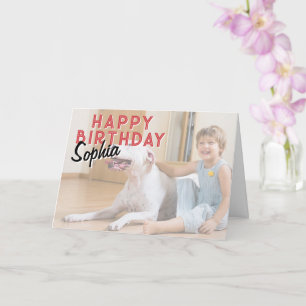 Custom Photo Birthday Greeting Card for Kids
