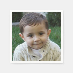 Custom Photo Birthday Paper Napkin