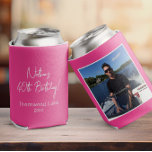 Custom Photo Birthday Party Favour Personalised Pi Can Cooler<br><div class="desc">Celebrate in style with our custom photo can cooler! Perfect for birthday party favours,  featuring your personalised picture and modern script design. A fun,  memorable keepsake for your guests!</div>