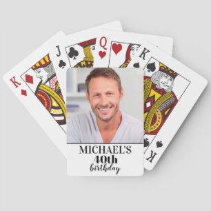 Custom Photo Birthday Party Favours Playing Cards