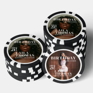 Custom Photo Birthday Party Magazine Cover  Poker Chips
