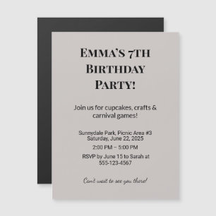 Custom Photo Birthday Party Save the Date Magnets