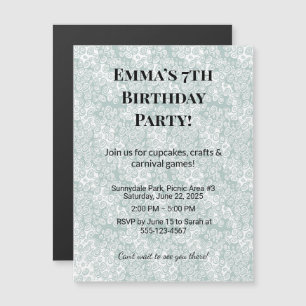 Custom Photo Birthday Party Save the Date Magnets