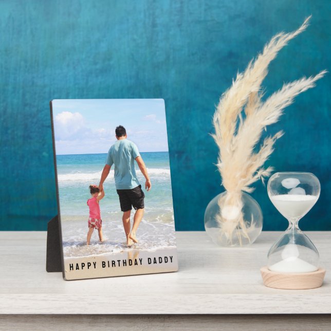 Custom Photo Birthday Personalise Easel Plaque (Side)