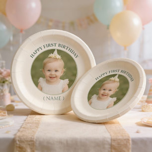 Custom Photo Birthday Sticker -Personal Invitation Paper Plate