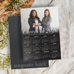 Custom Photo Black Calendar 2026 Magnetic Card<br><div class="desc">Give your business holiday greetings a modern, professional touch with this Custom 2026 Photo Calendar Magnetic Card. Featuring a simple minimalist year-view calendar on a sleek black background, this modern card is both practical and stylish. Personalise it with a landscape photo of your team or logo to create a memorable...</div>