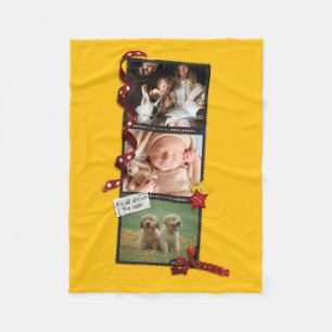 Custom Photo Blanket Collage, Picture Blanket