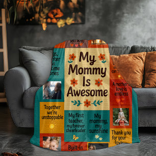 Custom Photo Blanket – “My Mommy is Awesome”