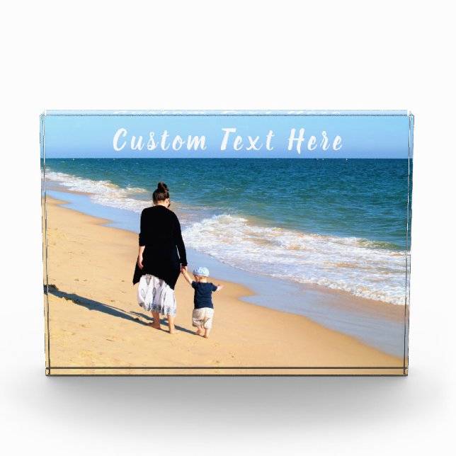 Custom Photo Block with Your Photos and Text (Front)