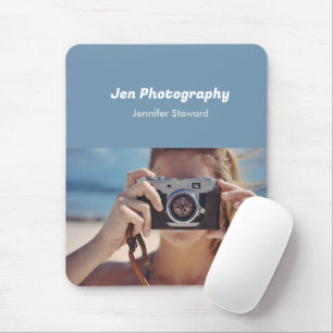 Custom photo blue photographer  mouse pad