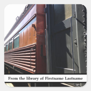 Custom Photo Bookplate Square Sticker