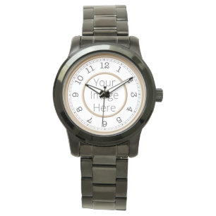Custom Photo Brown Modern Minimalist Watch