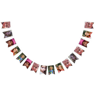CUSTOM PHOTO BUNTING BIRTHDAY PARTY BANNER