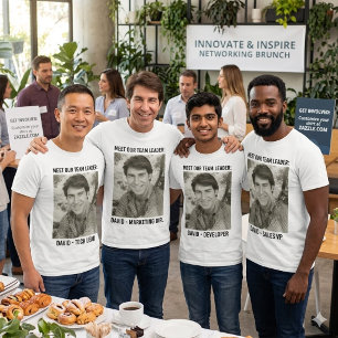 Custom Photo Business Team Event T-Shirt