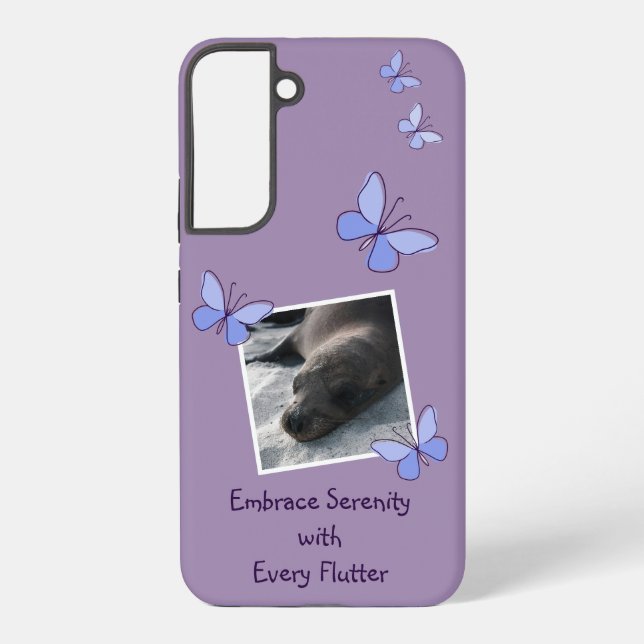 Custom Photo Butterfly Flutter Samsung Galaxy S22+ Case (Back)