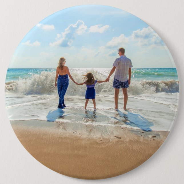 Custom Photo Button Gift Design Your Own Photos (Front)