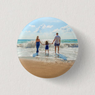 Custom Photo Button Gift with Your Family Photos