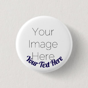 Custom Photo Button Pin – Personalised text Badge