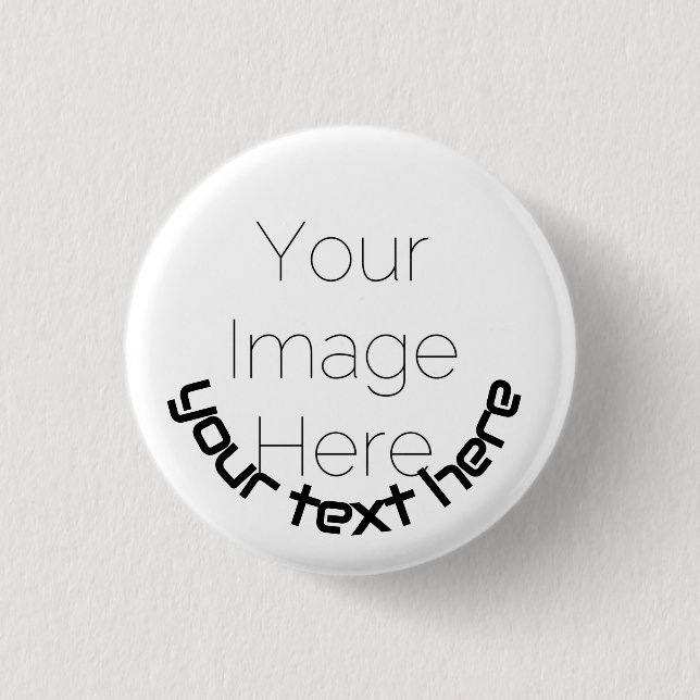 Custom Photo Button Pin – Personalized text Badge (Front)