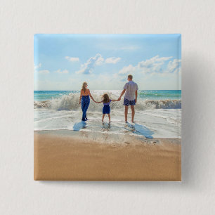 Custom Photo Button with Unique Your Photo Design