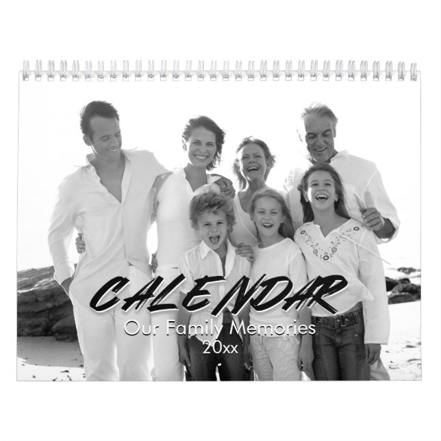 Custom Photo Calendar, Editable Calendar (Cover)