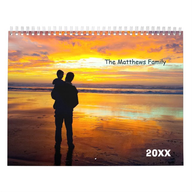 Custom Photo Calendar | Editable Year Text (Cover)