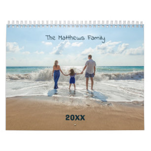Custom Photo Calendar   Editable Year Text