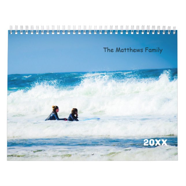 Custom Photo Calendar | Editable Year Text (Cover)