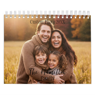 Custom Photo Calendar, Rustic Wall Design Calendar