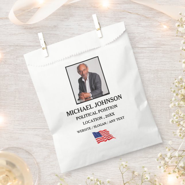 Custom Photo Campaign Political Promotional  Favour Bag (Clipped)