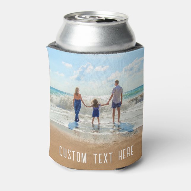 Custom Photo Can Cooler Your Photos and Text (Can Back)