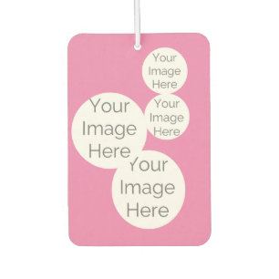 Custom Photo Car Air Freshener – Pink Design
