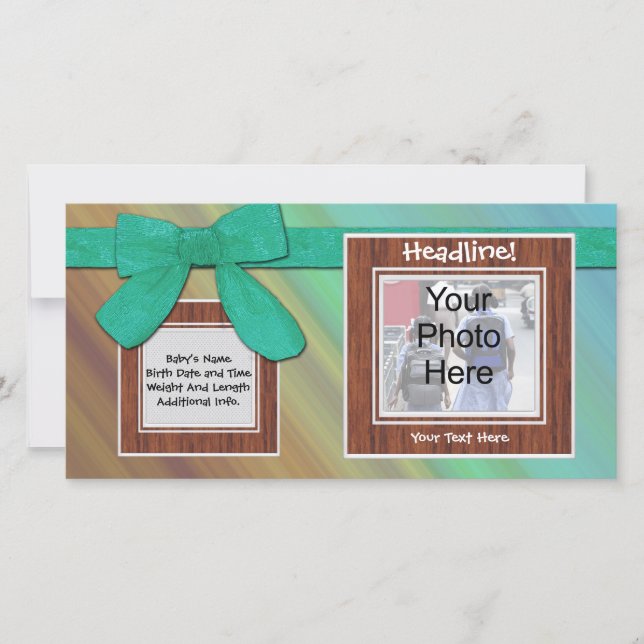 Custom Photo Card, Birthday or Birth Announcement (Front)