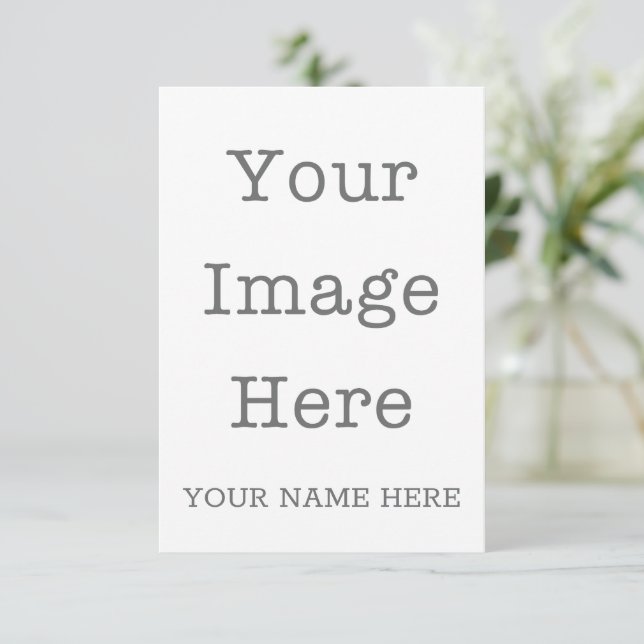 Custom Photo Card with Name (Standing Front)