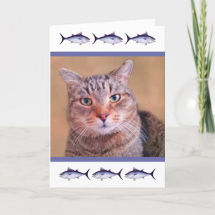 Custom Photo Cat Father's Day Holiday Card