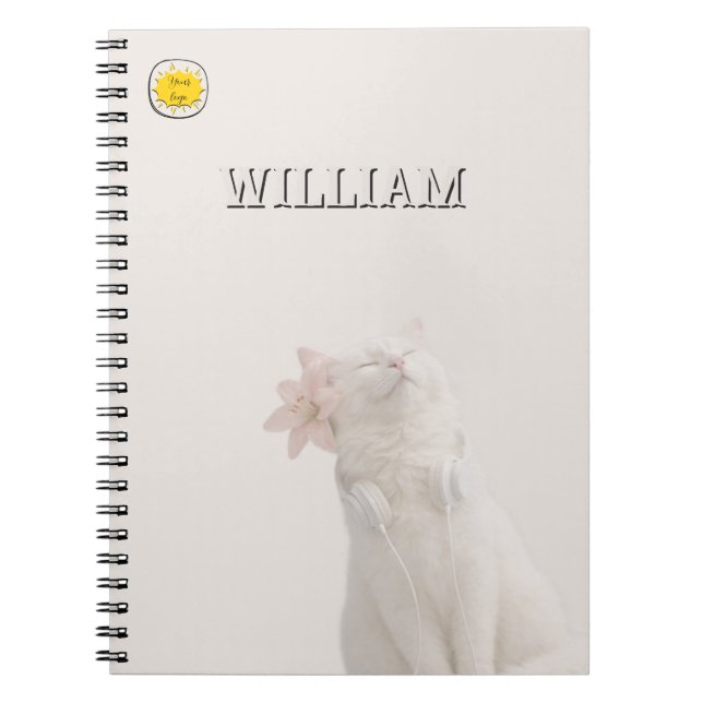 Custom photo cat pet  notebook (Front)