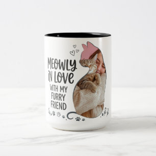 Custom Photo Cat Silhouette Mug - Cat Mum Gift